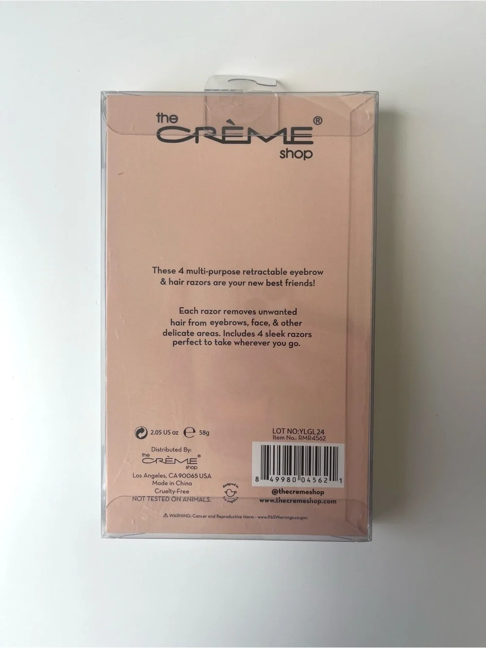 The Crème Shop Foldable Razor Set, 4 Pack NWT